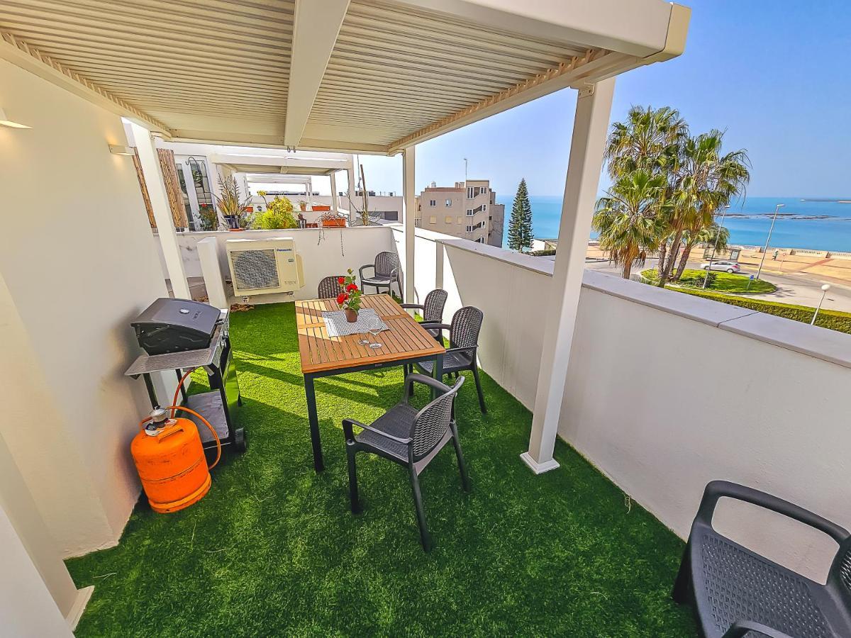 Oceanfront Duplex With A Rooftop Pool And Terrace El Puerto de Santa María Eksteriør billede