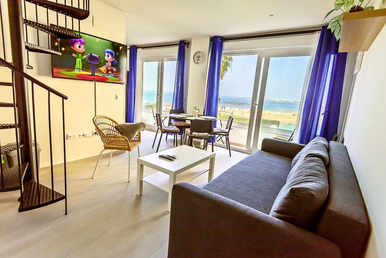 Oceanfront Duplex With A Rooftop Pool And Terrace El Puerto de Santa María Eksteriør billede