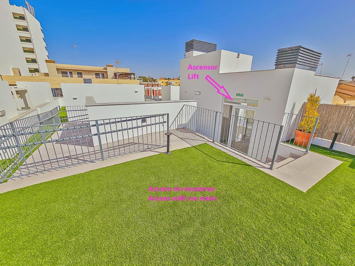 Oceanfront Duplex With A Rooftop Pool And Terrace El Puerto de Santa María Eksteriør billede